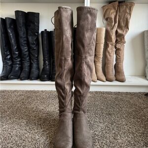 Marc Fisher Taupe Over-the-Knee Boots